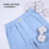 Ultra-Breathable Cotton Chambray Pyjamas - Powder Blue