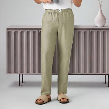 Ultra-Breathable Cotton Chambray Pyjamas - Dusty Olive