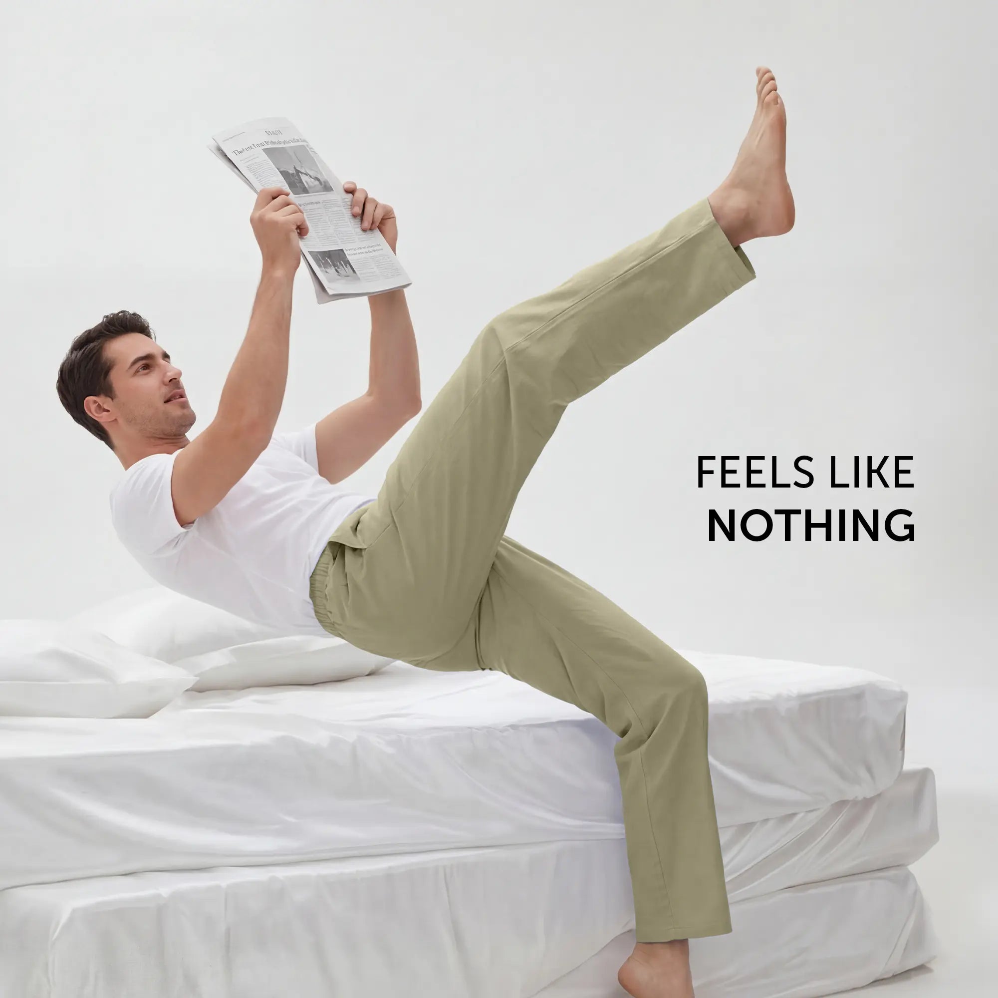 Ultra-Breathable Cotton Chambray Pyjamas - Dusty Olive