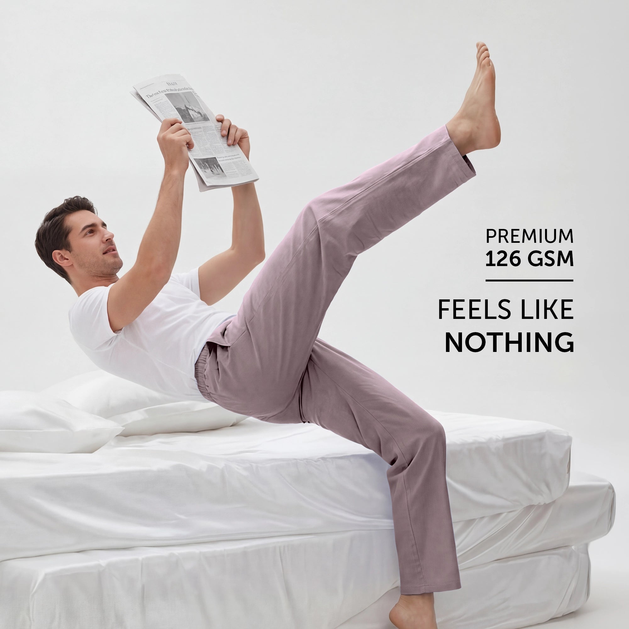 Ultra-Breathable Cotton Chambray Pyjamas - Shadow Purple