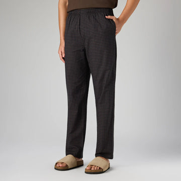 Cotton Printed Pyjamas - Mocha Black
