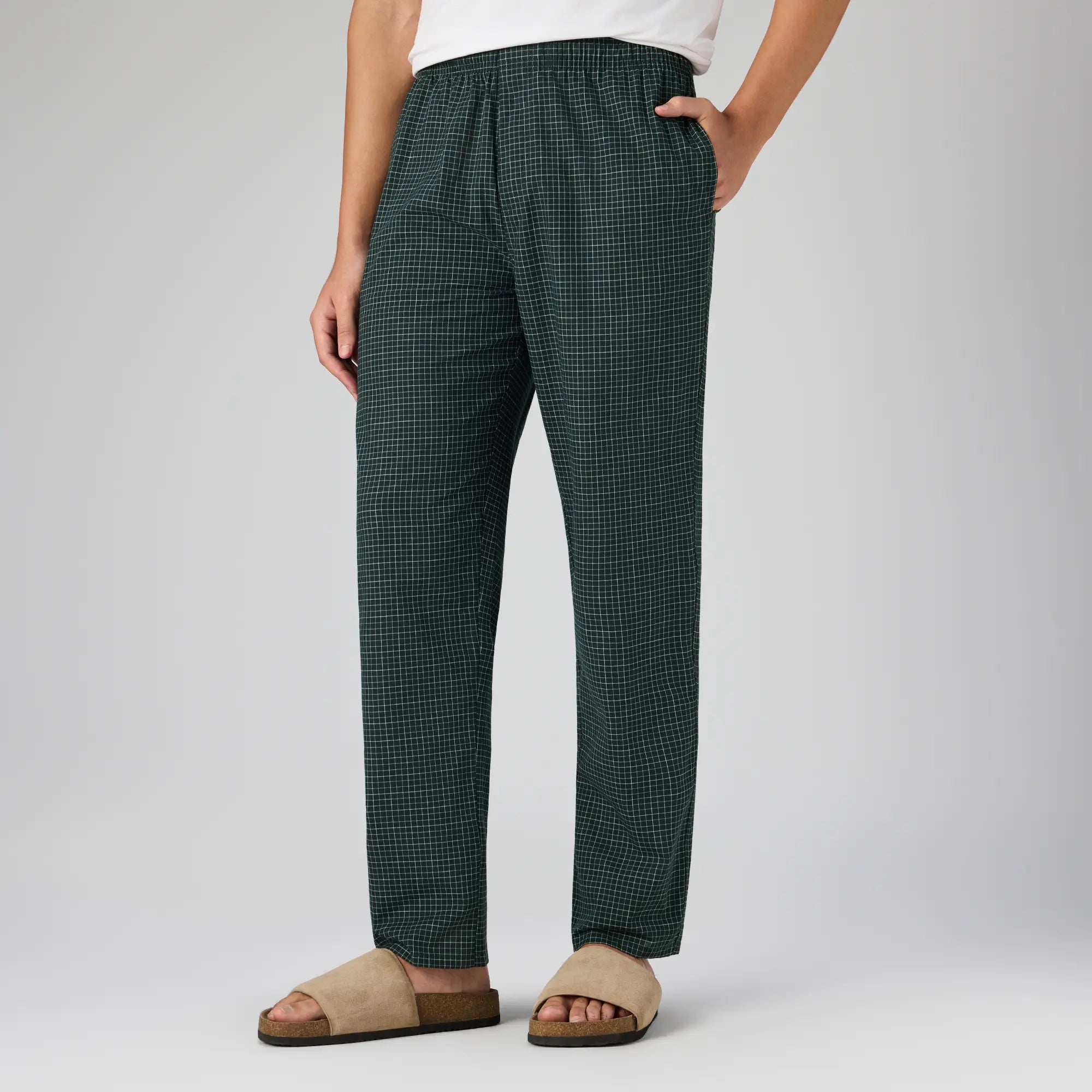 Cotton Printed Pyjamas - Forest Green