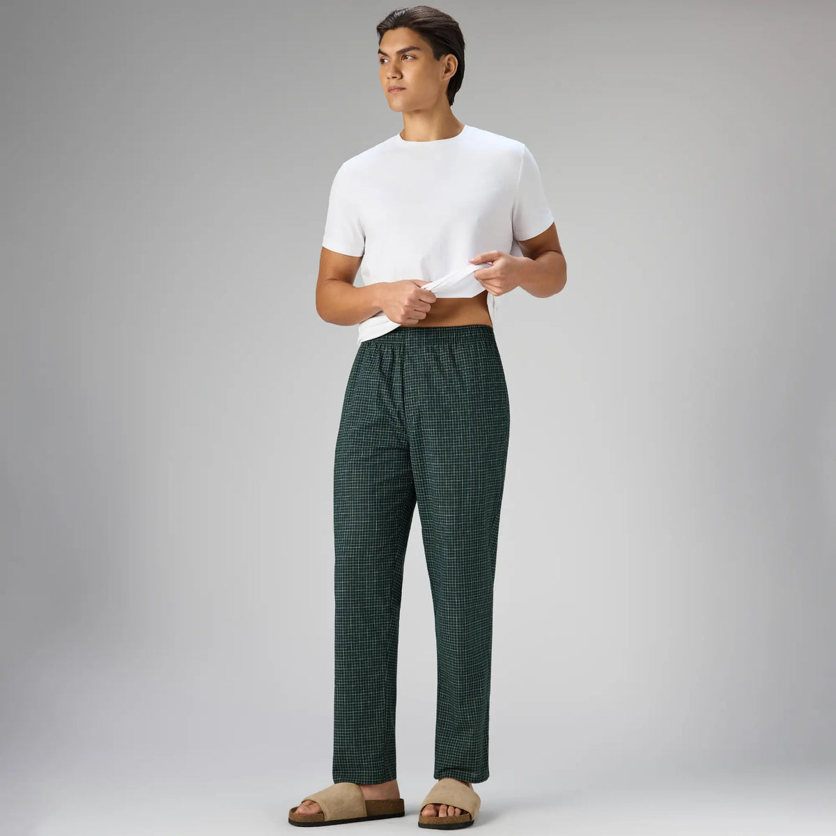 Cotton Printed Pyjamas - Forest Green