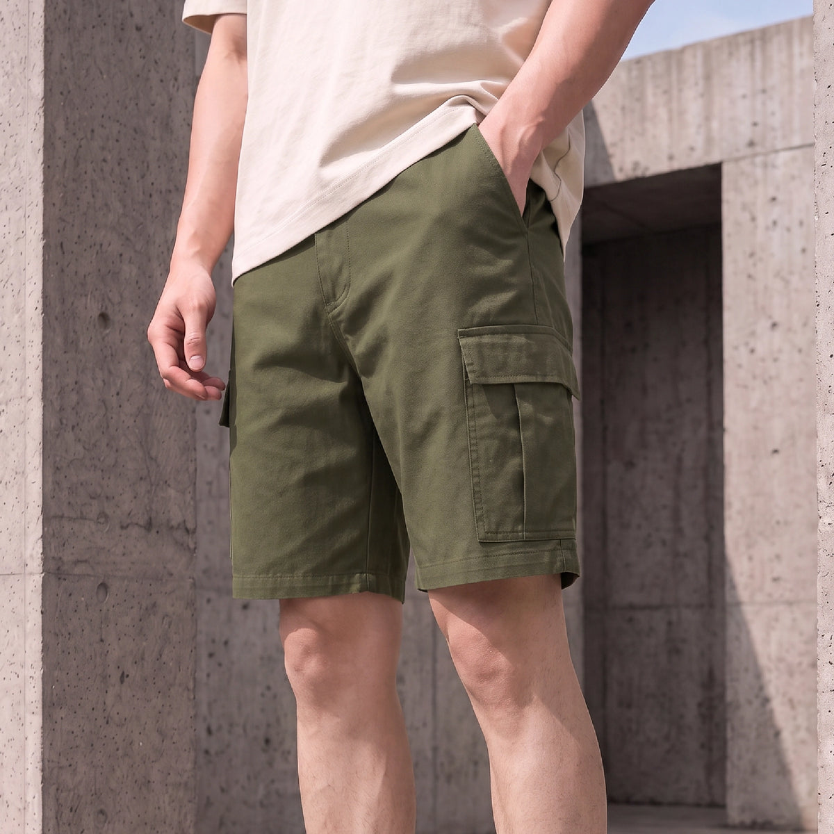 Everyday Cargo Shorts - Olive Green