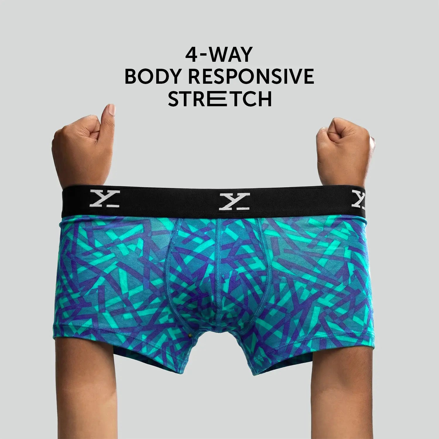 Shuffle Modal Trunks Aqua Strokes