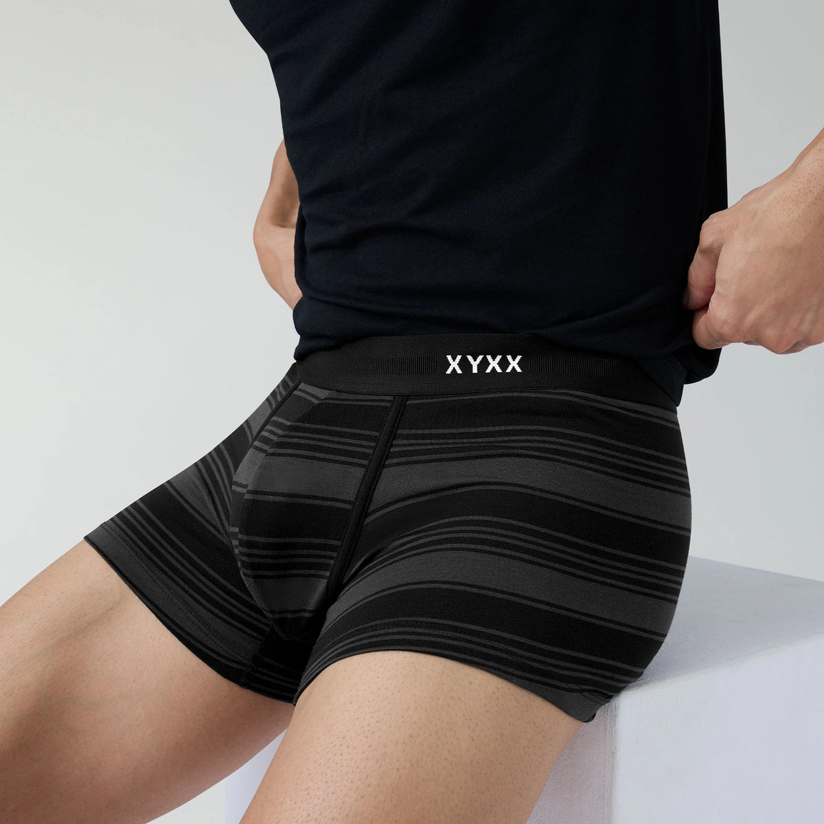 Streax Cotton Stretch Trunks Smoke Black