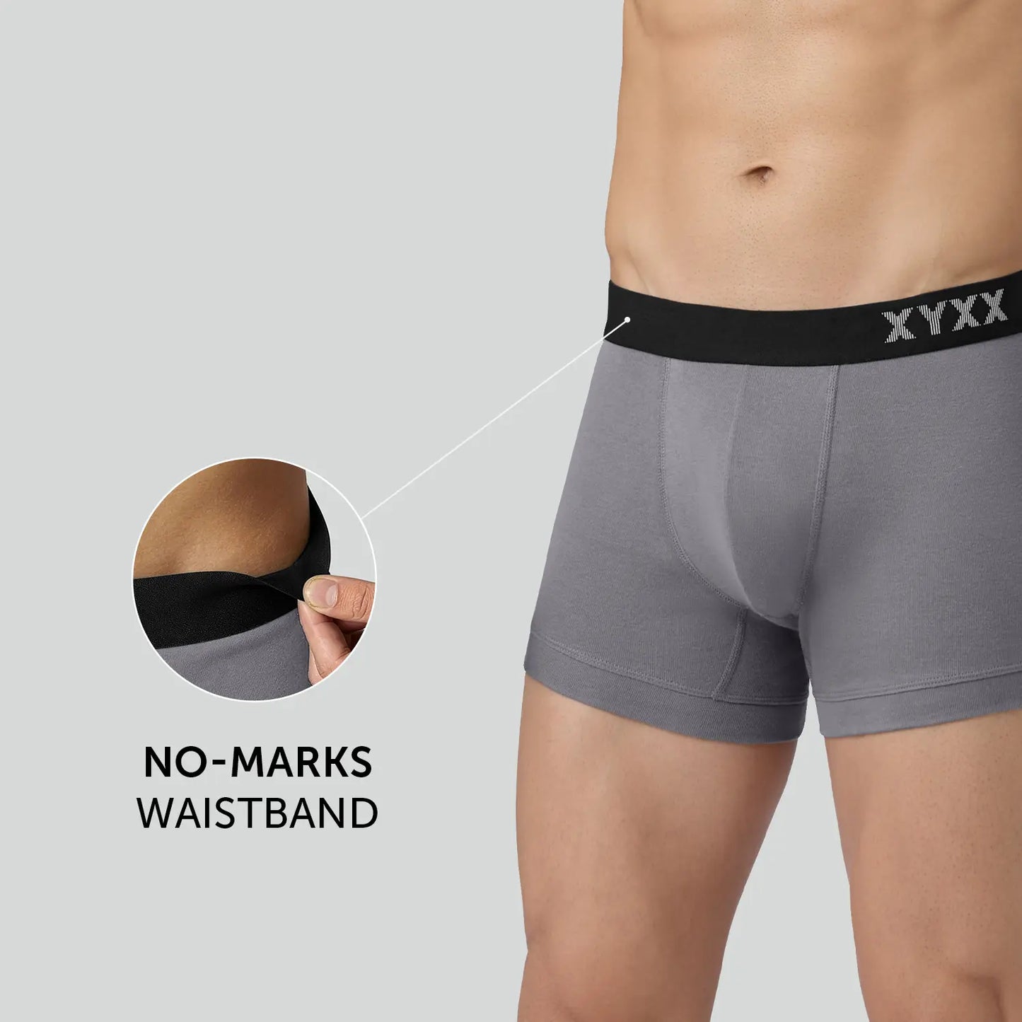 Pace Cotton Rib Trunks Ash Grey