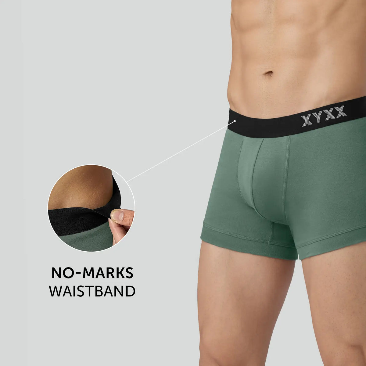 Pace Cotton Rib Trunks Olive Green