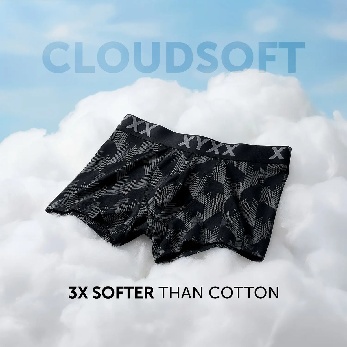 Matrix Cotton-Modal Trunks Chevron Black