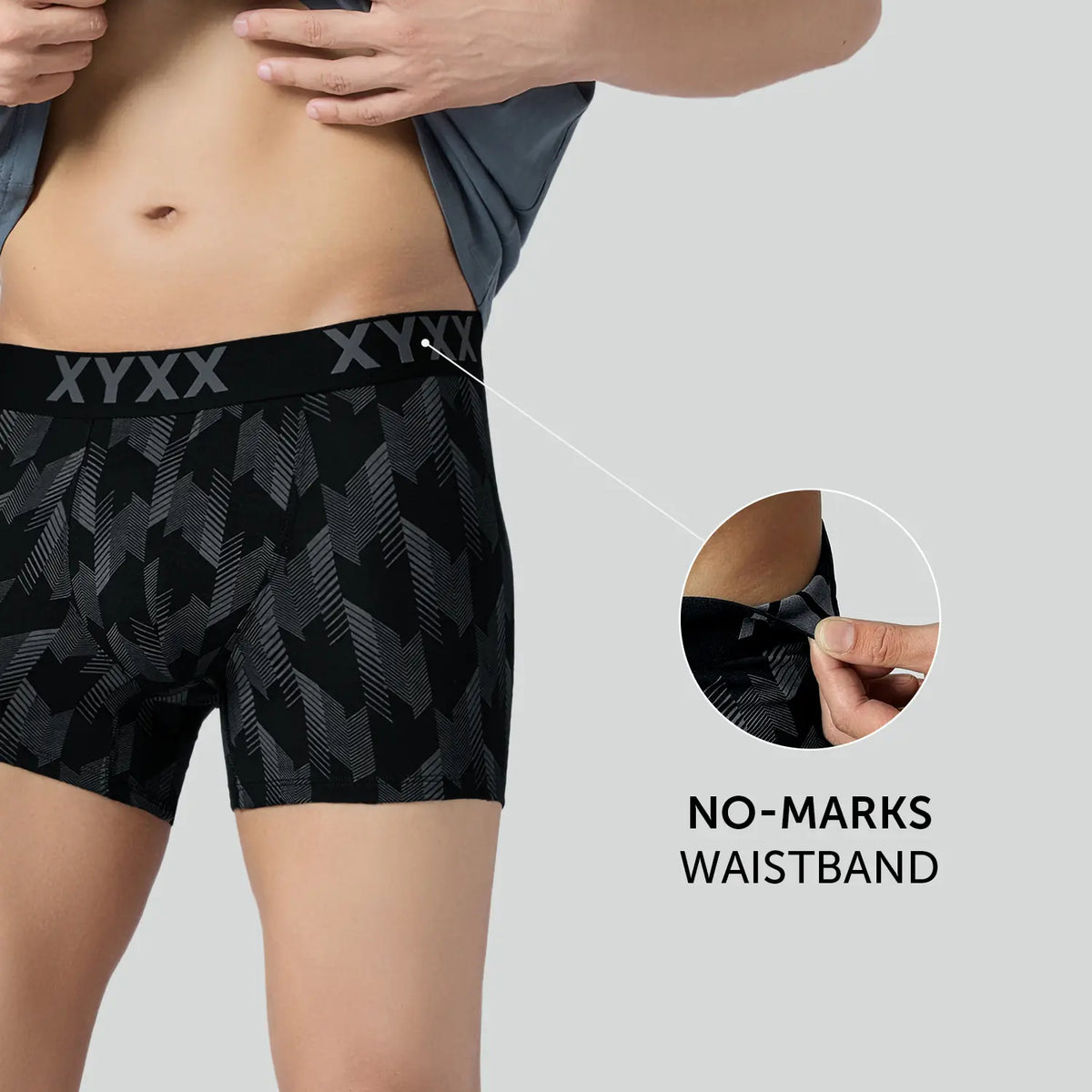 Matrix Cotton-Modal Trunks Chevron Black