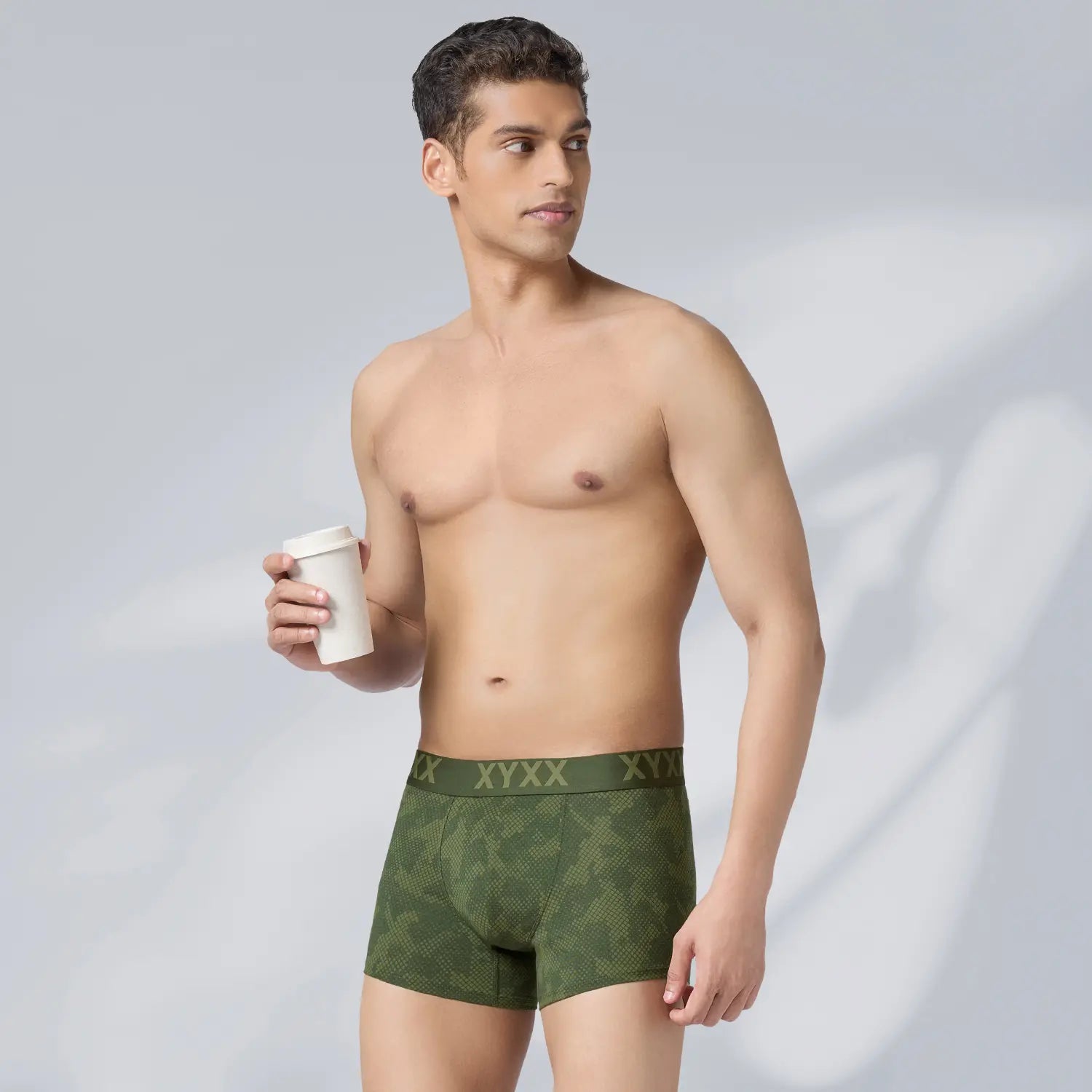 Matrix Cotton-Modal Trunks Olive Drift