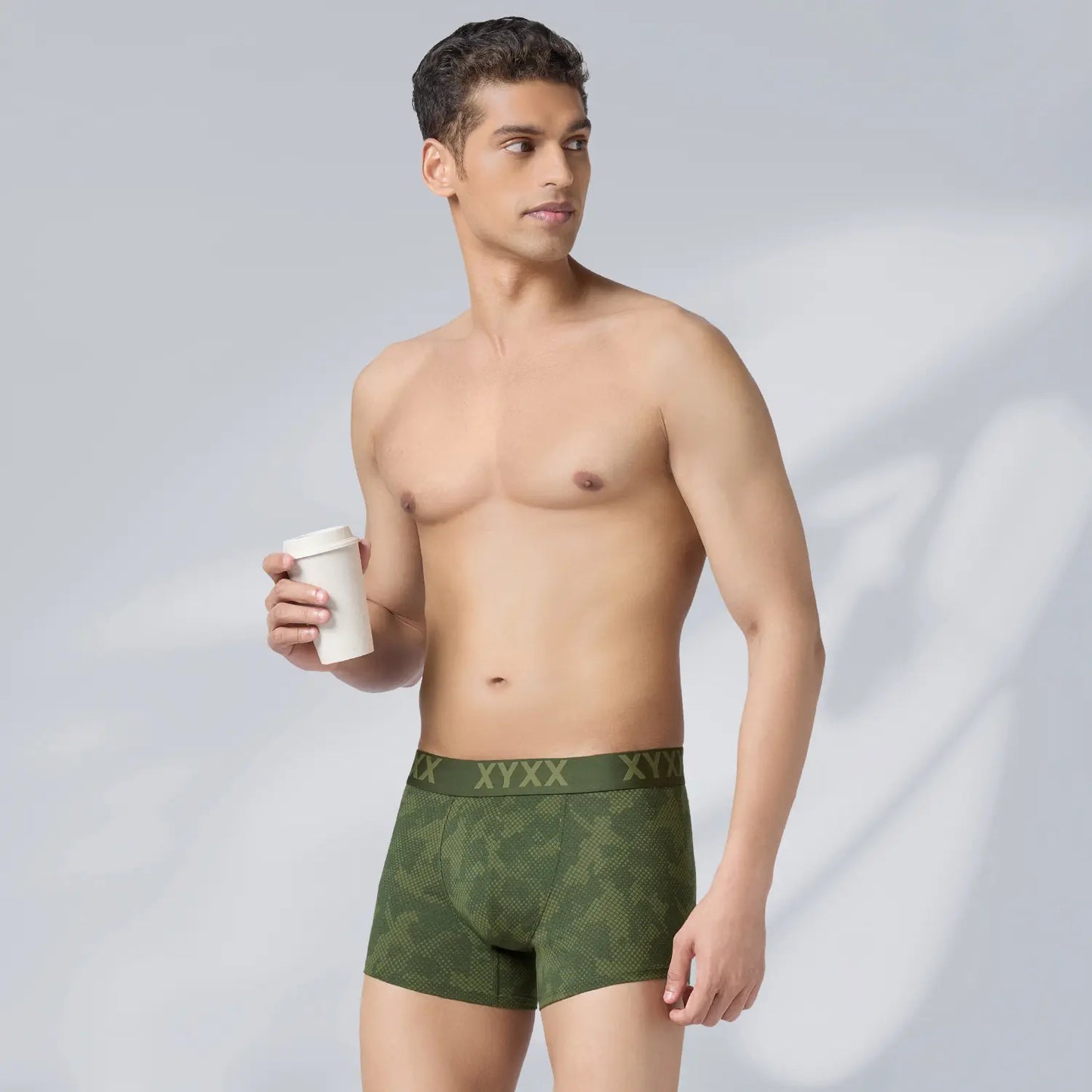 Matrix Cotton-Modal Trunks Olive Drift