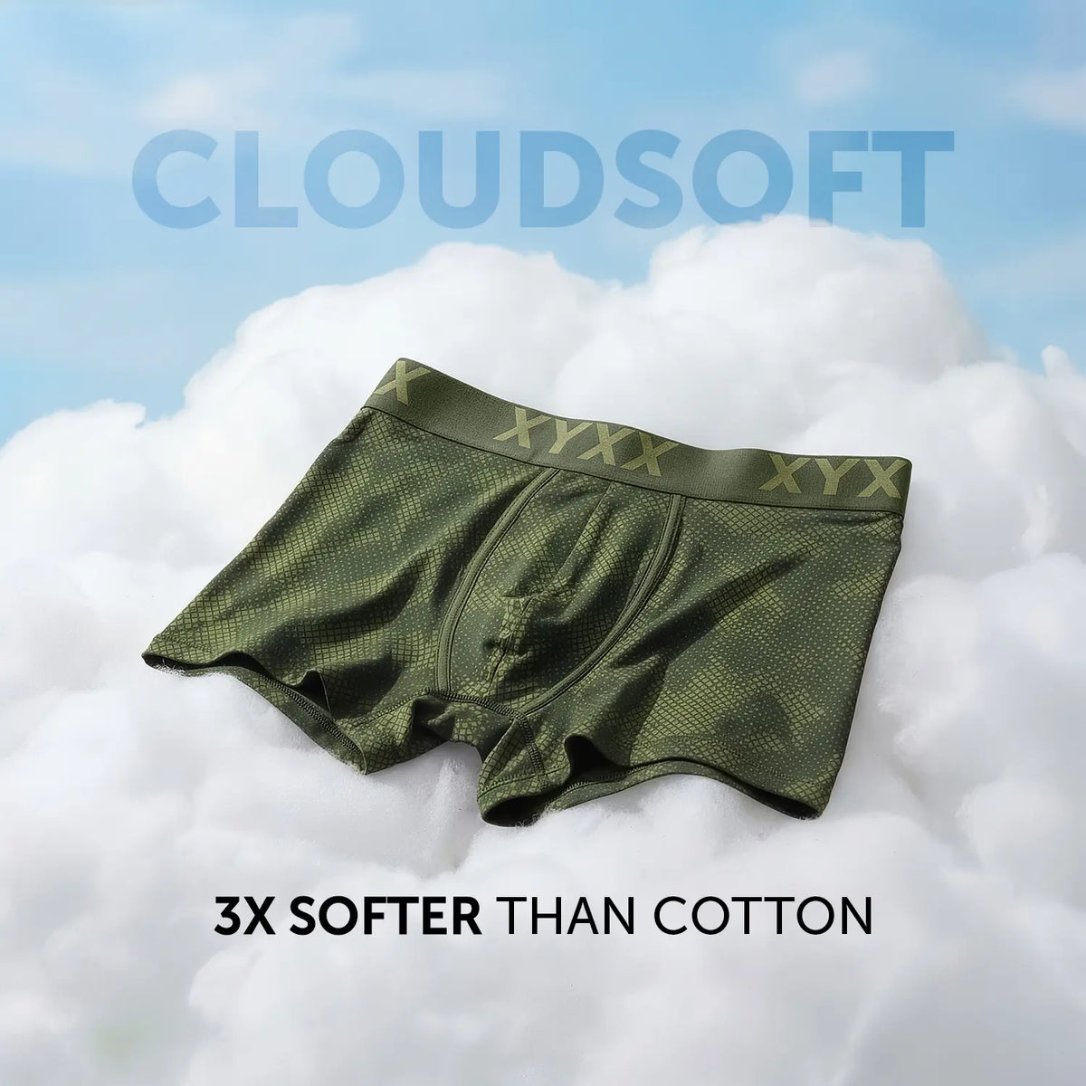 Matrix Cotton-Modal Trunks Olive Drift