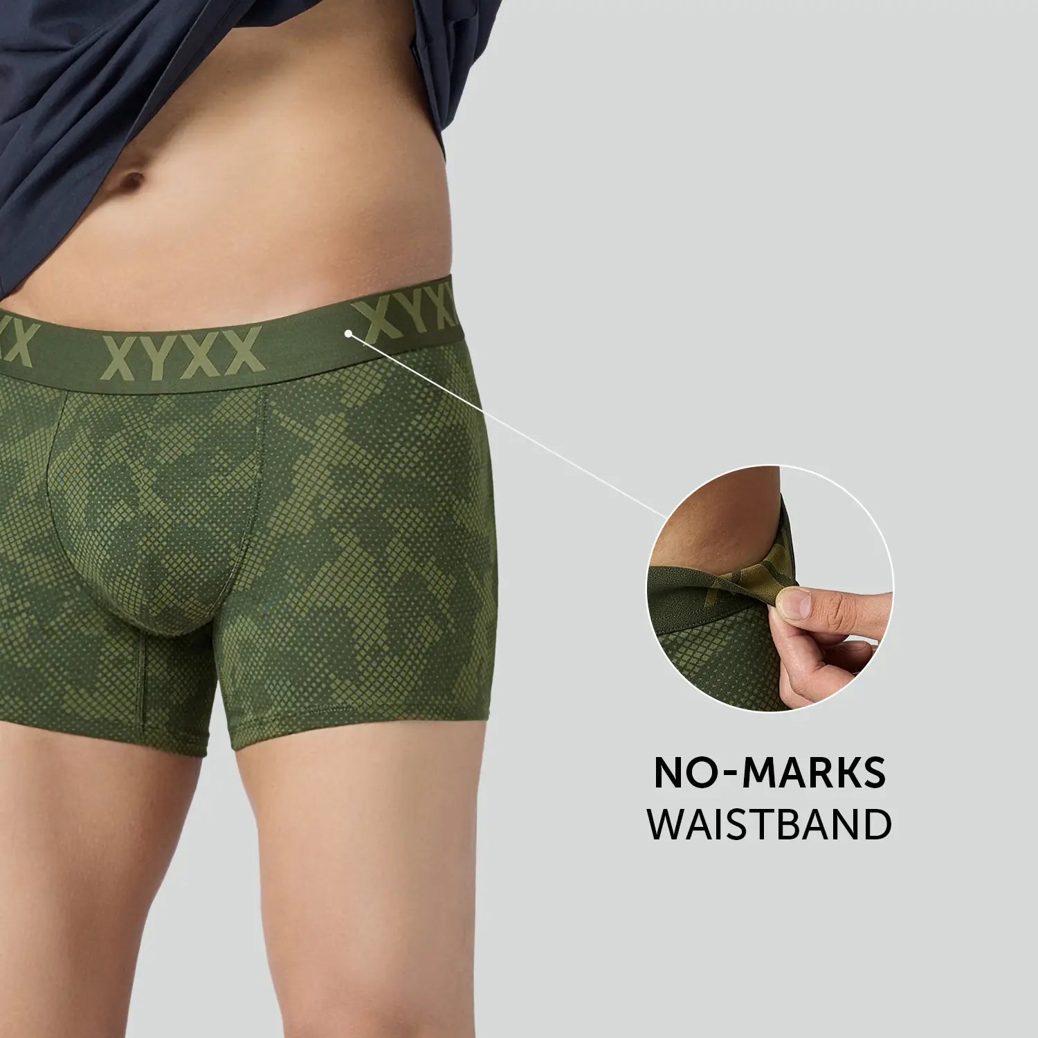 Matrix Cotton-Modal Trunks Olive Drift