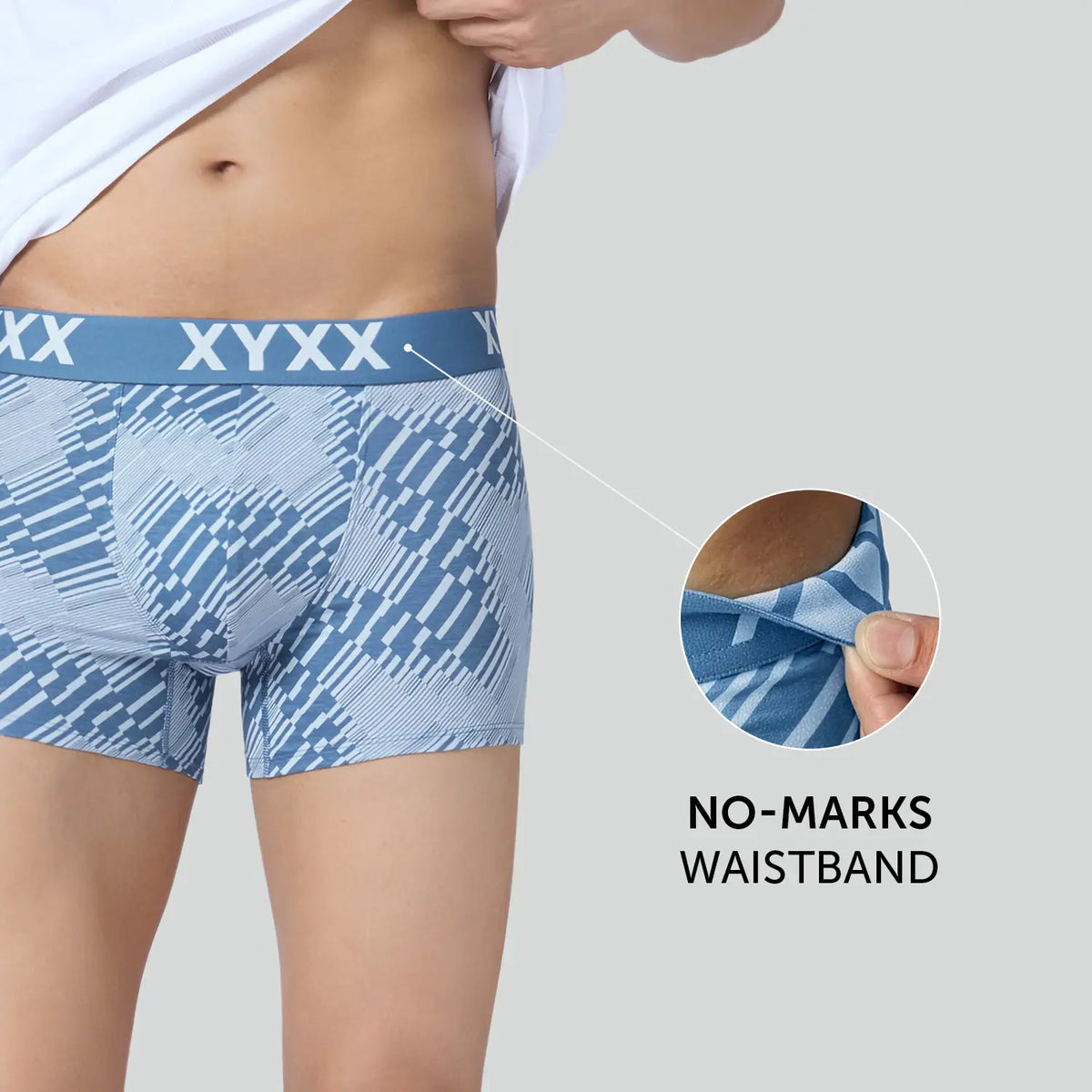 Matrix Cotton-Modal Trunks Cascade Blue