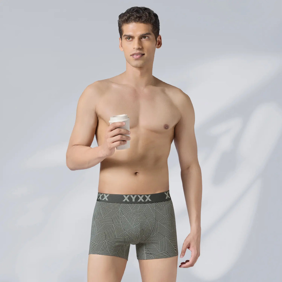 Matrix Cotton-Modal Trunks Linear Grey