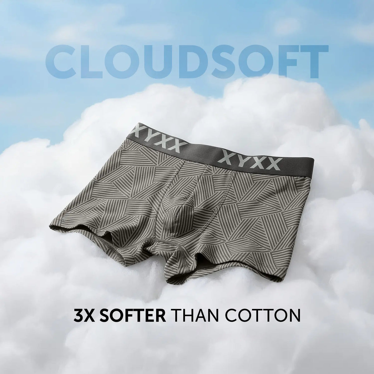 Matrix Cotton-Modal Trunks Linear Grey