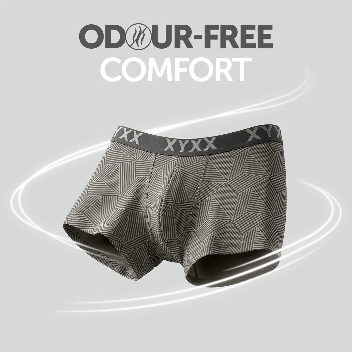 Matrix Cotton-Modal Trunks Linear Grey