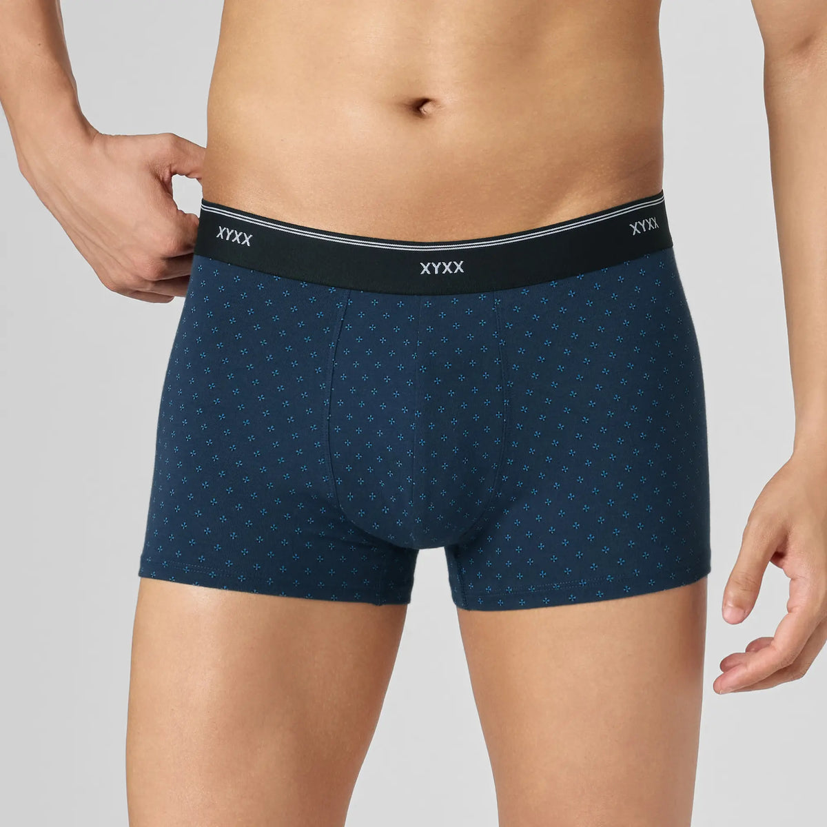 Odour-Free Printed Cotton Trunks - Infinity Blue