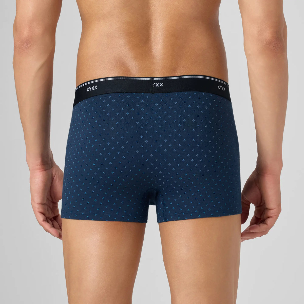 Odour-Free Printed Cotton Trunks - Infinity Blue