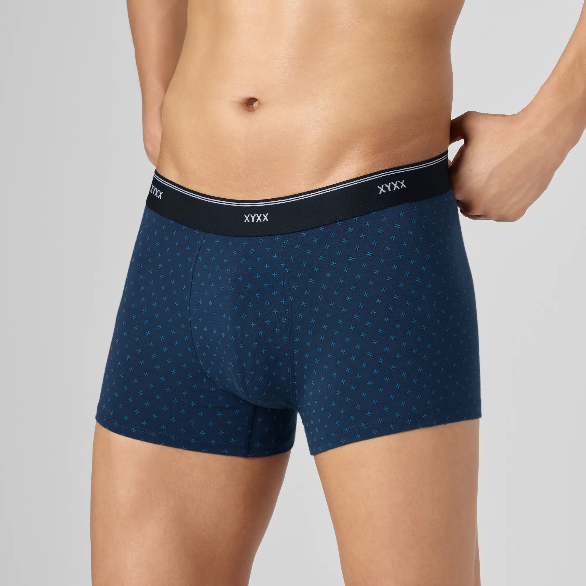 Odour-Free Printed Cotton Trunks - Infinity Blue
