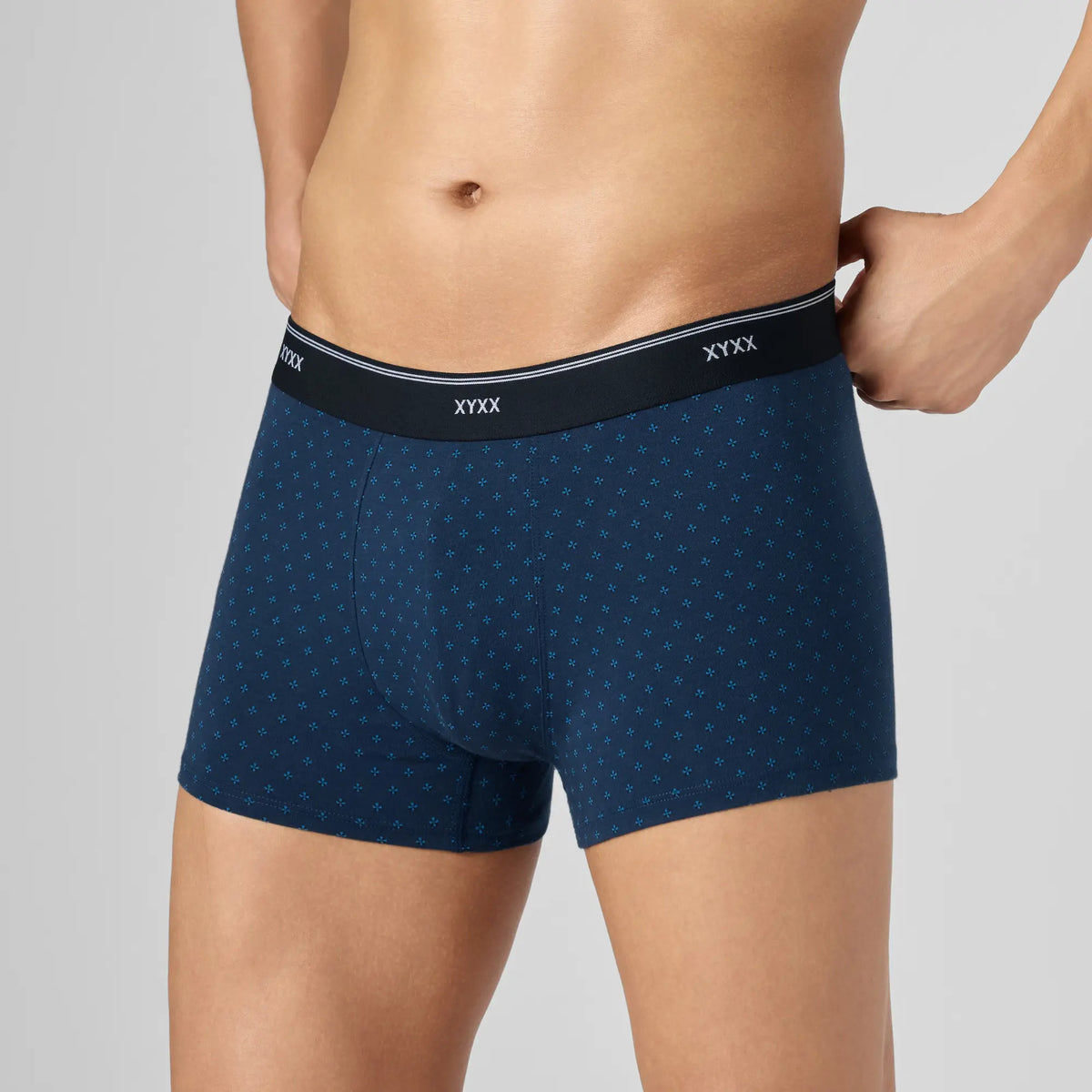 Odour-Free Printed Cotton Trunks - Infinity Blue