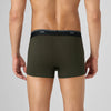 Odour-Free Printed Cotton Trunks - Olive Green
