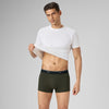 Odour-Free Printed Cotton Trunks - Olive Green