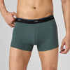 Odour-Free Printed Cotton Trunks - Muted Teal Green