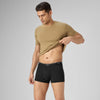 Odour-Free Printed Cotton Trunks - Linear Black