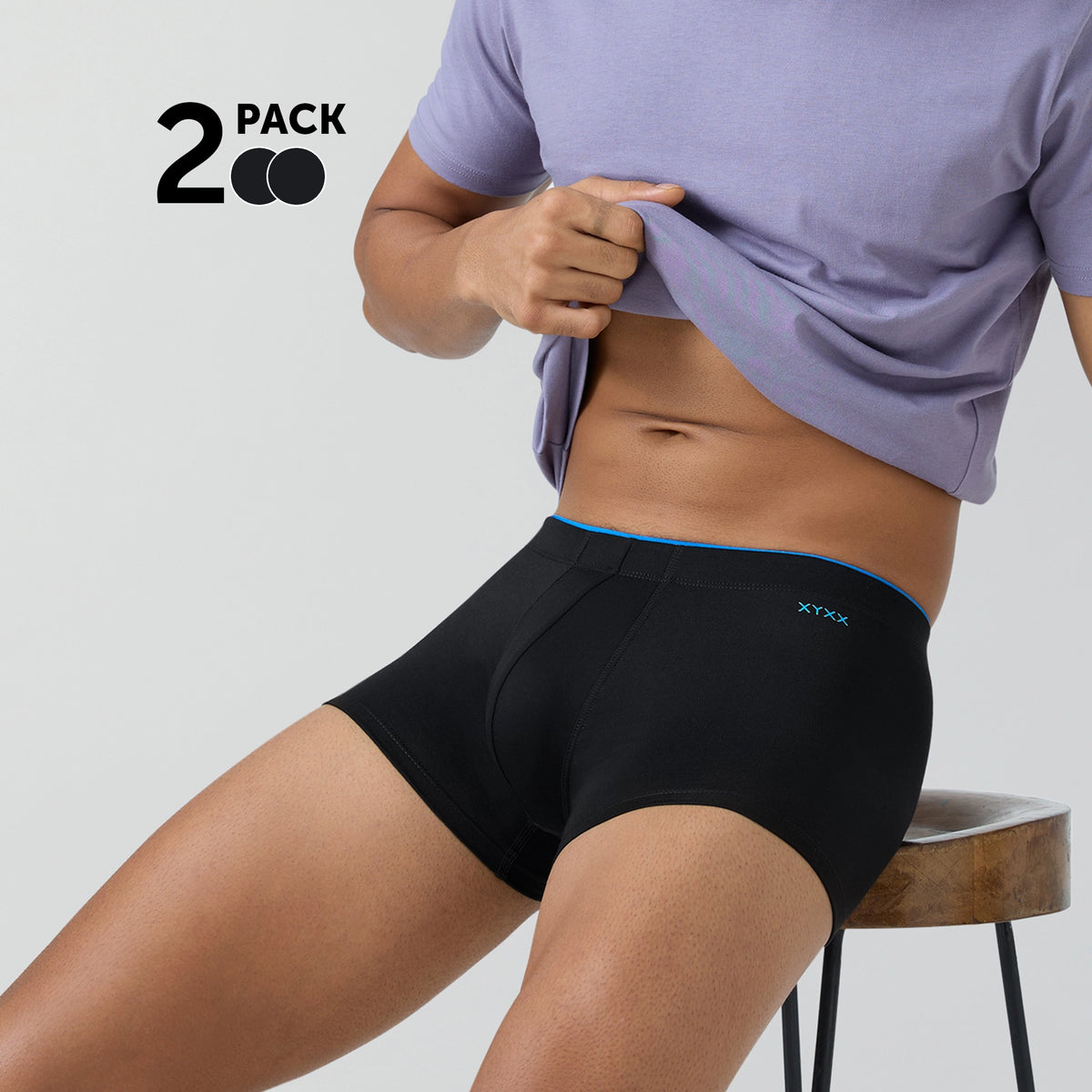 Uno Modal Trunks Pack of 2 (Black Knight)