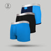 Illuminati Modal Trunks Blue Black Duo Blue (Pack of 3)