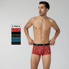 Aero Traq Rave Cotton Trunks Black Red Green (Pack of 5)