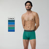 Aero Traq Cotton Trunks Green Grey Blue (Pack of 5)