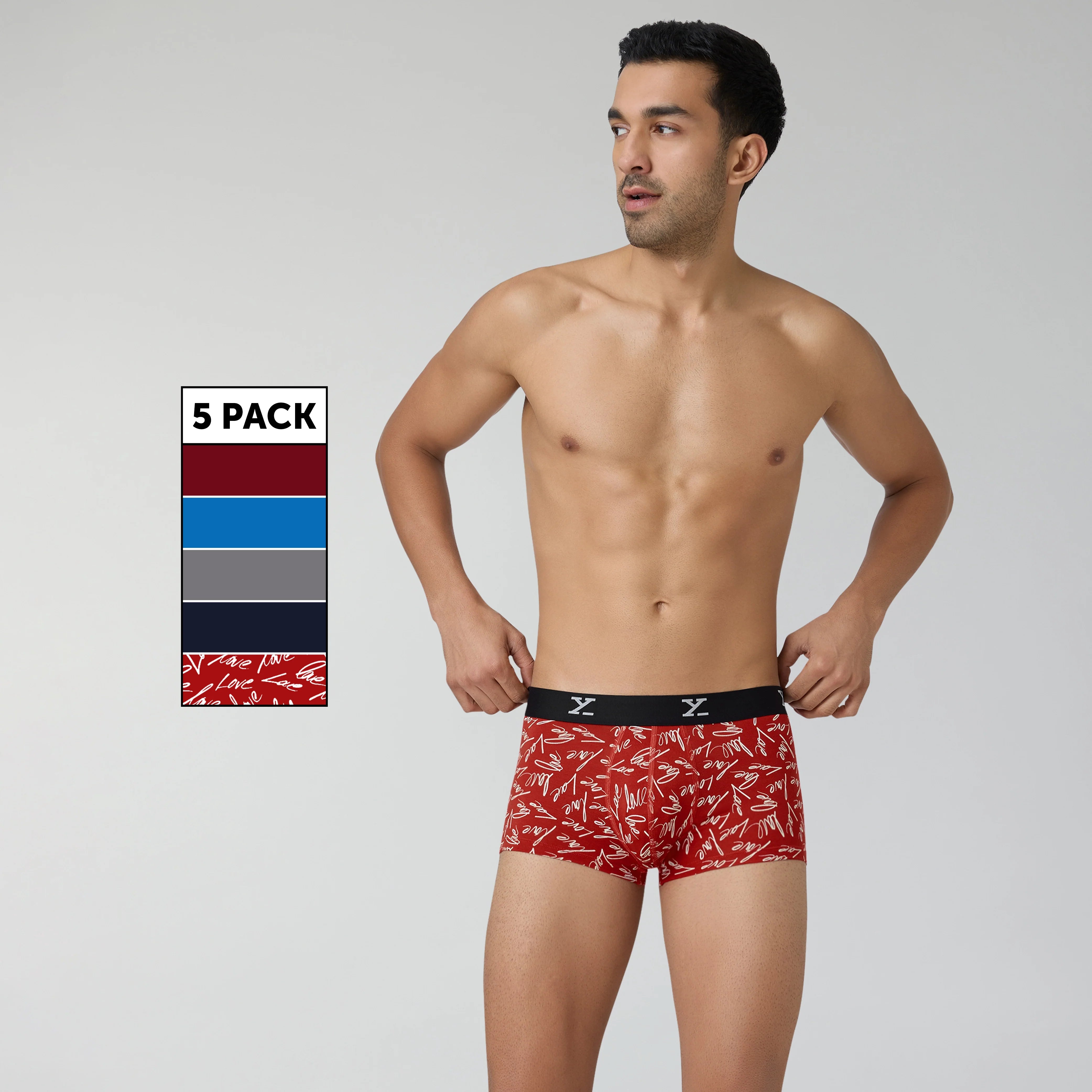 Aero Traq Rave Cotton Trunks Green Emerald (Pack of 5)