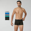 Aero Traq Rave Cotton Trunks Blue Green Grey Confetti Black (Pack of 5)