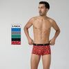 Aero Traq Pace Rave Cotton Trunks Black Blue Green Grey Lovestruck Red(Pack of 5)