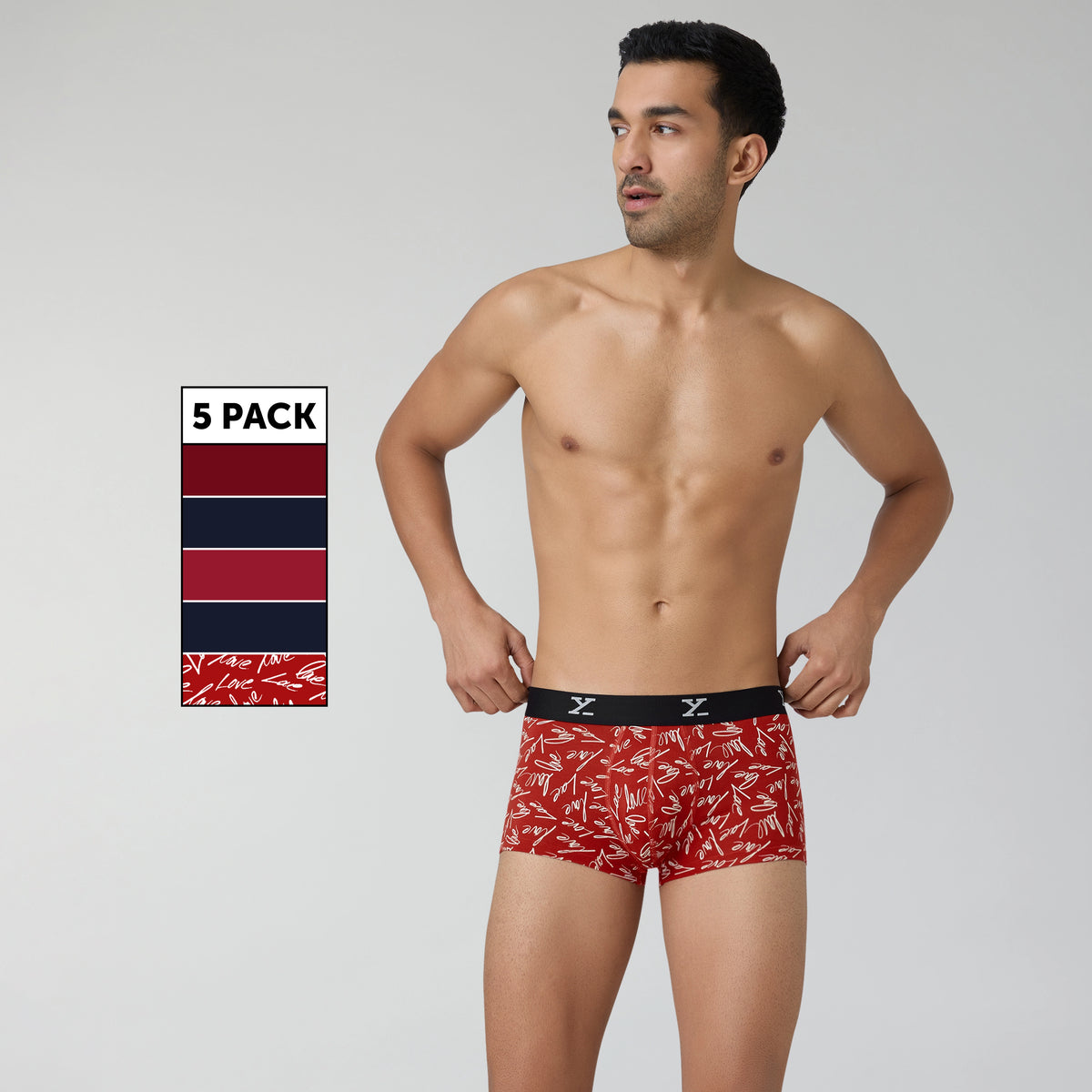 Aero Traq Rave Cotton Trunks Green Emerald (Pack of 5)