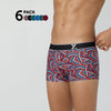 Parallax Aero Traq Cotton Trunks Red Blue Black Green(Pack of 6)