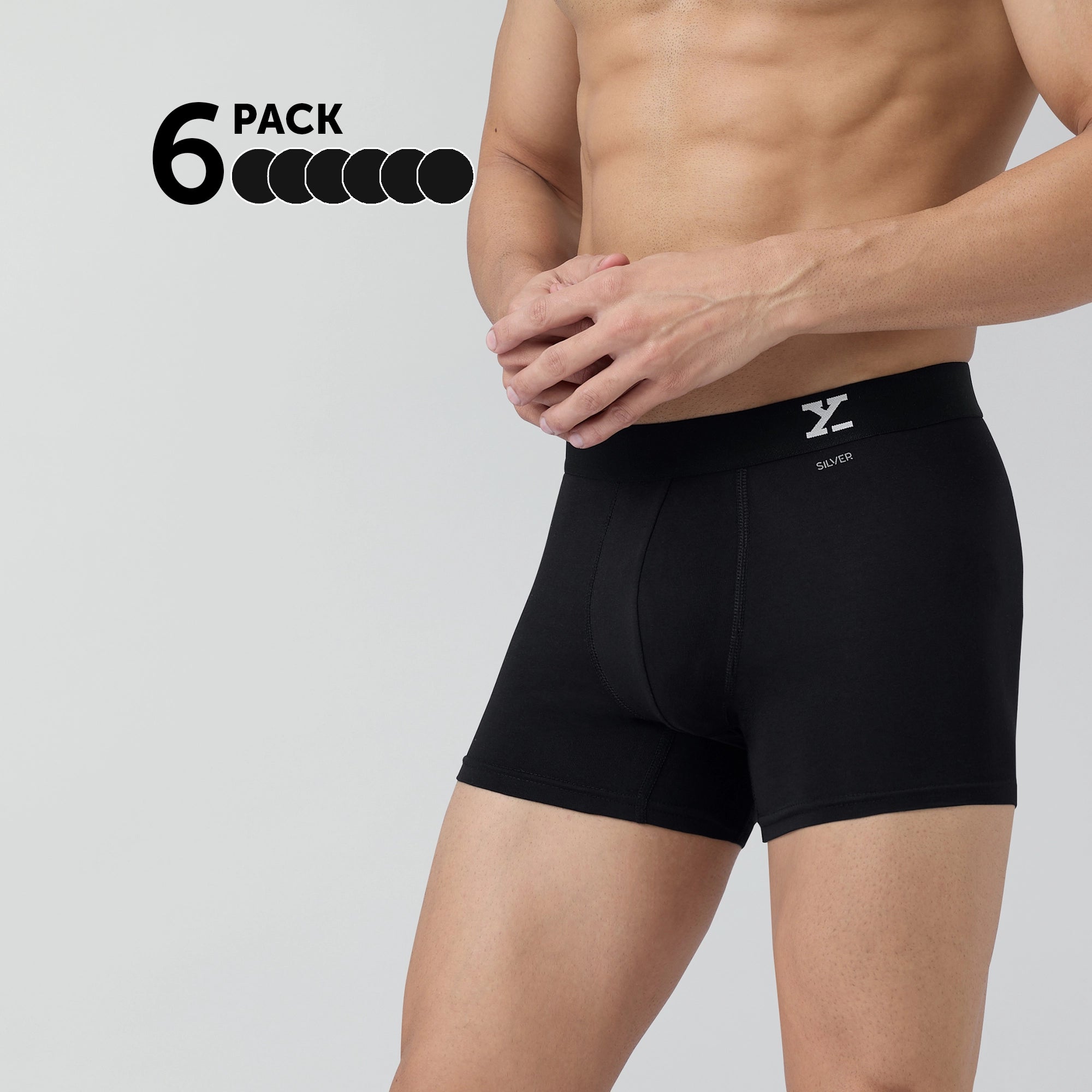 Aero Cotton Trunks Black Knight (Pack of 6)