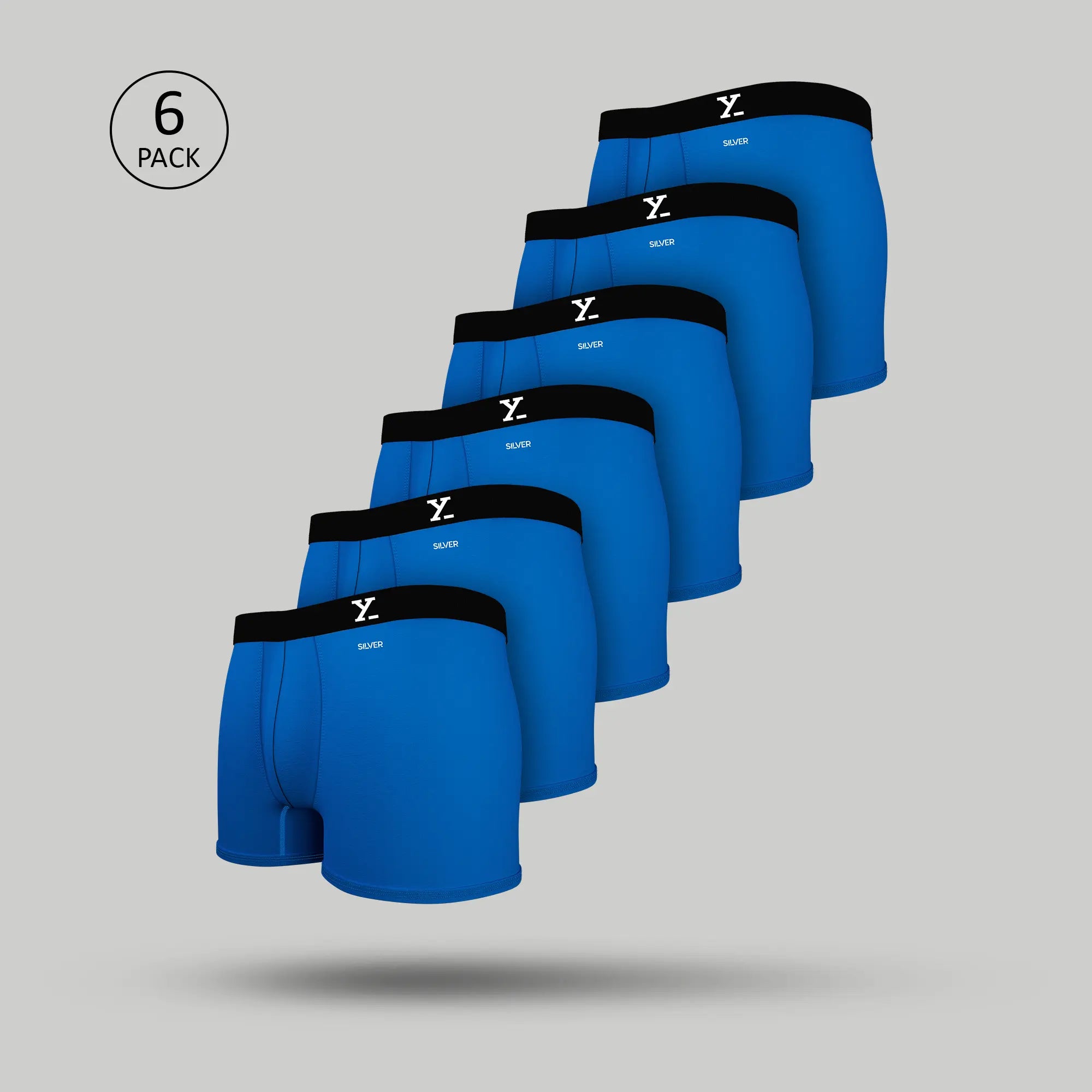 Aero Cotton Trunks Pacific Blue (Pack of 6)