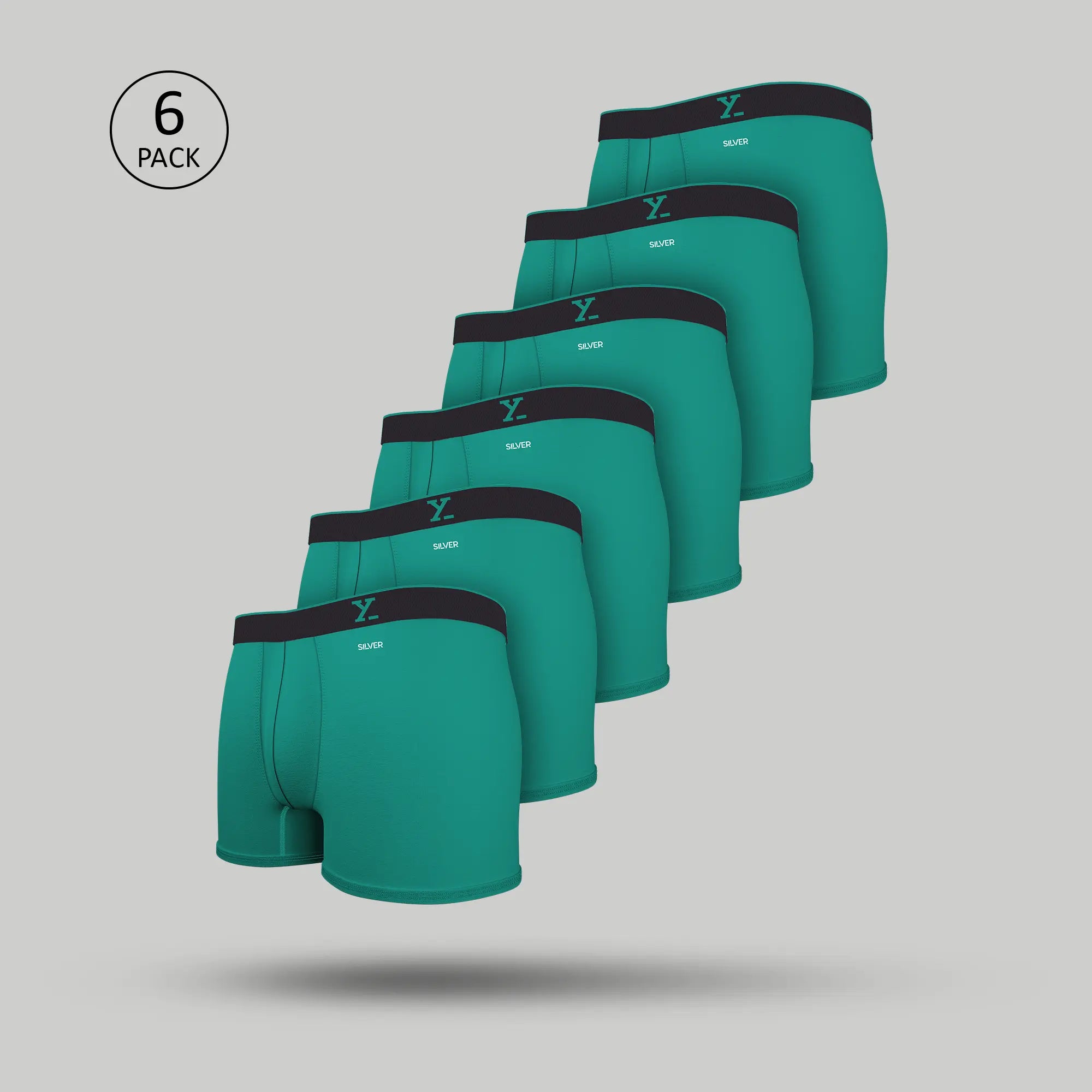 Traq Cotton Trunks Aqua Green (Pack of 6)