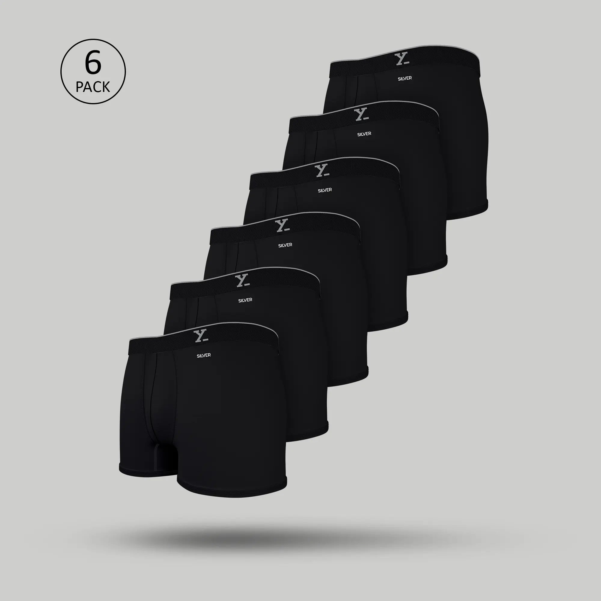 Traq Cotton Trunks Black Knight (Pack of 6)