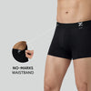 Aero Silver Cotton Trunks Black Knight