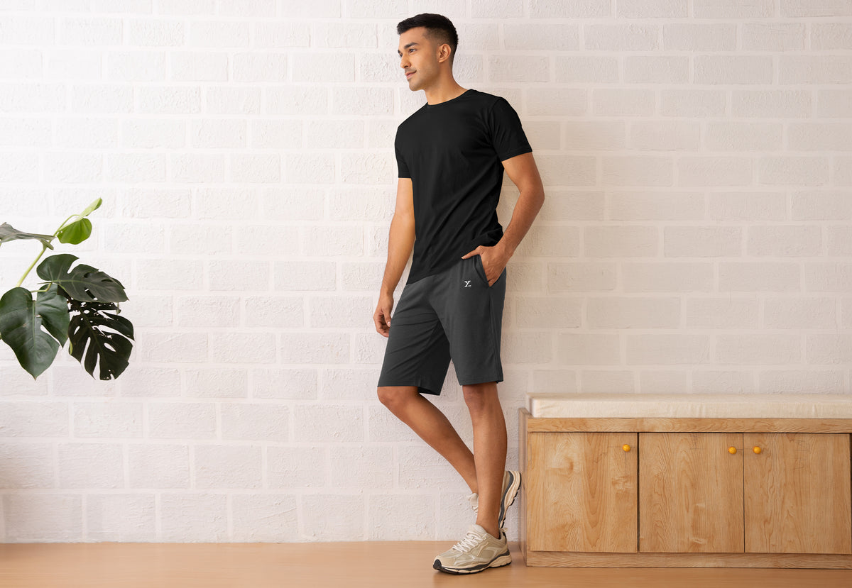 Ace Modal-Cotton Shorts Graphite Grey