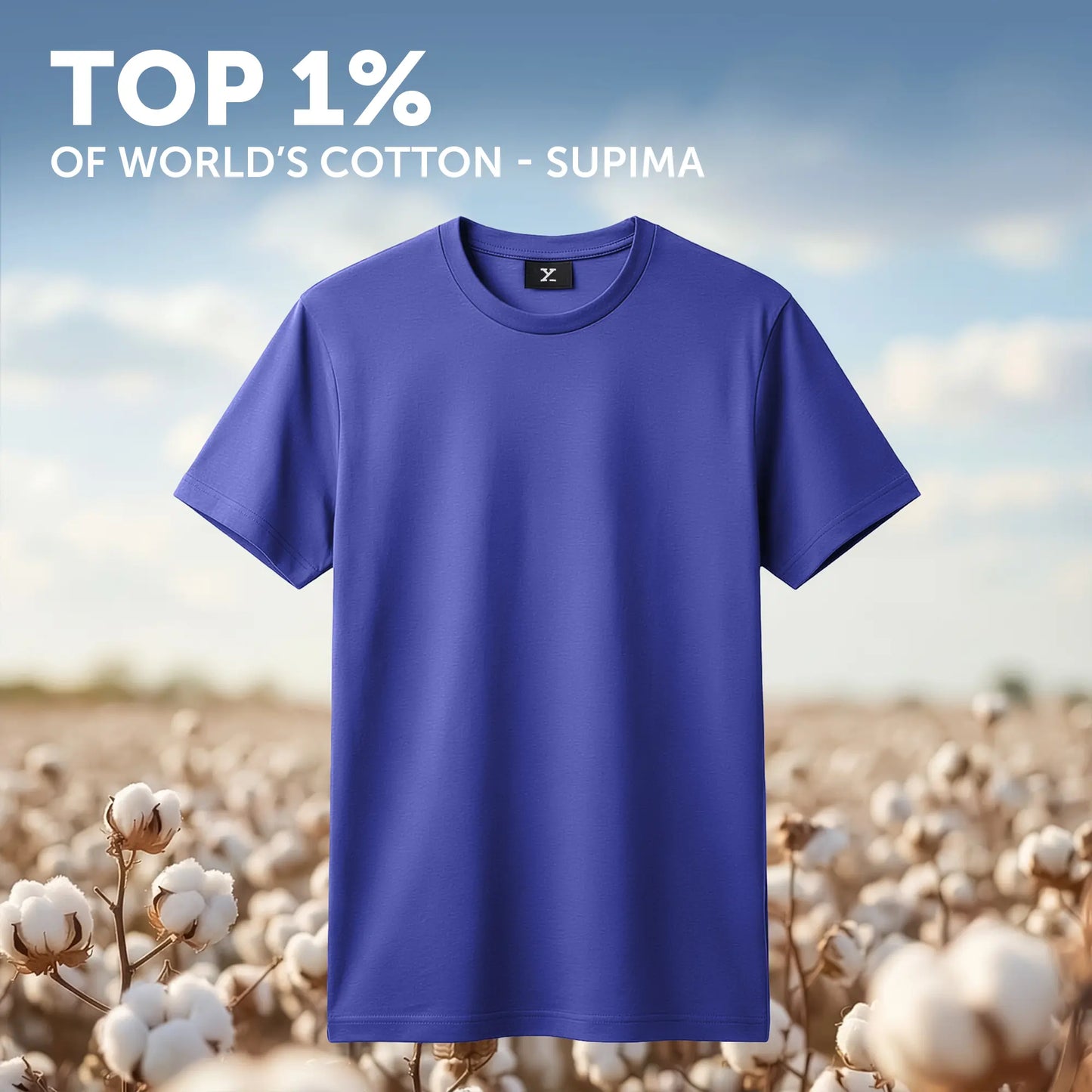 Iconique Supima Cotton T-shirt Denim Blue