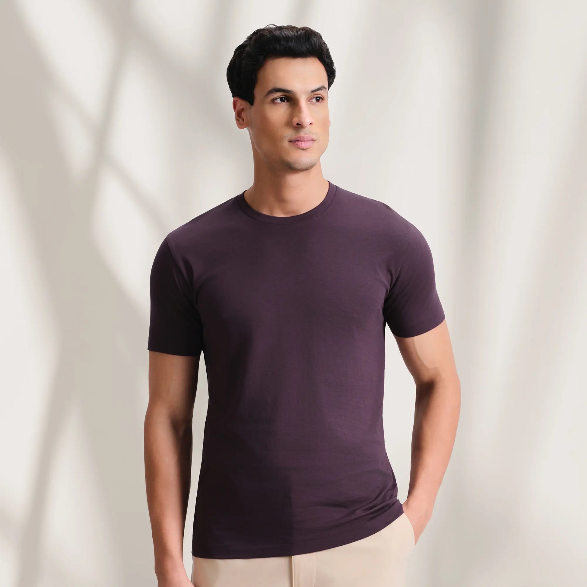 Iconique Supima Cotton T-shirt Plum Wine