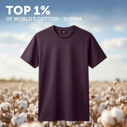 Iconique Supima Cotton T-shirt Plum Wine