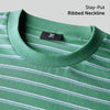 Stripe Cotton Crewneck T-shirt - Irish Green