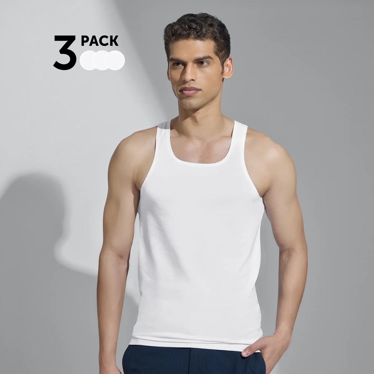 Invisible Vests Polar White - Pack of 3
